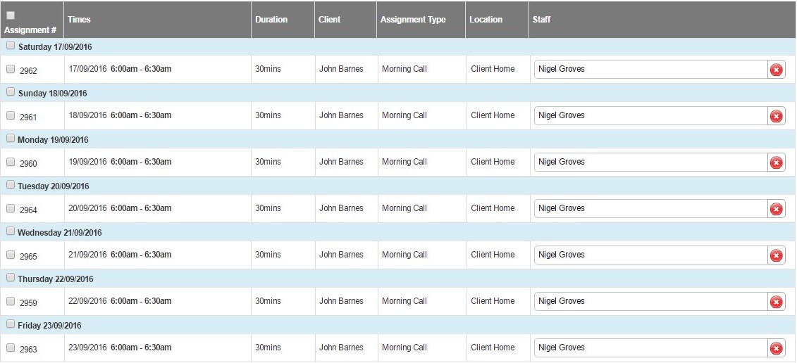 Creating your rota using the List view "HOW DO I"? CareForIT